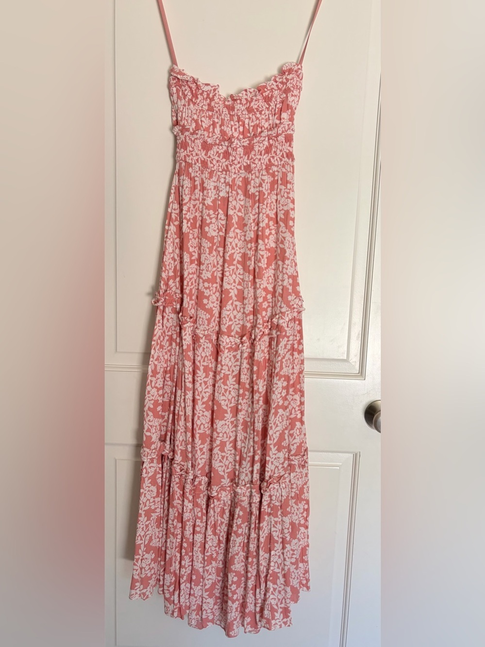 Hello Molly Love My Tequila Sunrises Maxi Floral Dress Blush XS - Picture 3 of 6